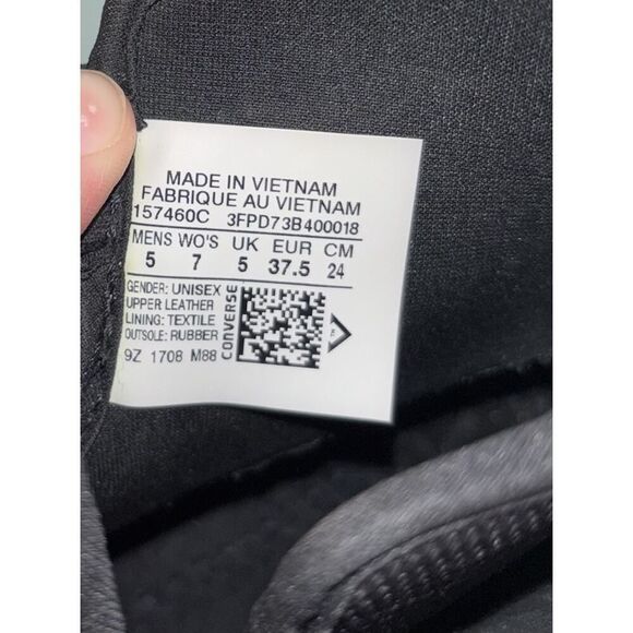 Converse Chuck Taylor All Star Waterproof Sneakers Women’s Size 7 Nubuck Black - Picture 9 of 10